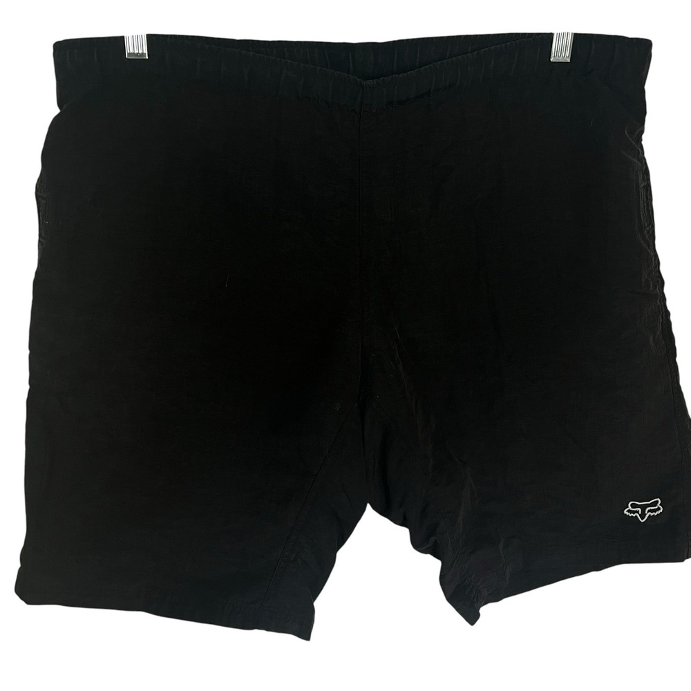 Fox Racing Men XL Black‎ Mesh Lined Padded Nylon Drawstring Biking Shorts